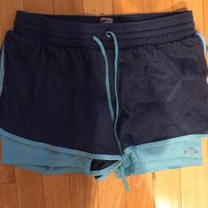 champion shorts with spandex attached under